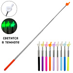 Указка телескопическая " Mazari " Пикми 65см неон, светится в темноте, ассорти (без возможности выбора цвета), пакет, европодвес