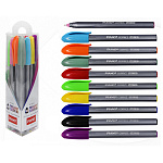 Ручка шариковая " Piano " Сorrect синяя 0,7мм, толщина письма 0,35мм, трехгранная, игольчатый пишущий узел, чернила на масляной основе, цвет корпуса - белый, колпачок в цвет чернил, одноразовая