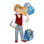 Плакат фигурный " Мир открыток " 0-35 А3 Мальчик с грамотой