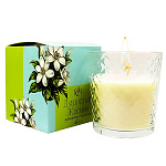 Свеча ароматизированная в стакане " РСМ " Душистый жасмин, 77*83мм, время горения 30часов, глянцевая картонная коробка