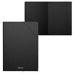 Папка на резинках " Erich Krause " А4 Matt Classic черная, пластик 0,4мм, текстура поверхности - песок