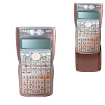 Калькулятор инженерный 12 разрядный " deVente " DS-1TP, 85*155*25мм, двухстрочный, батарея LR44x3, цвет пудровый