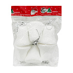 Ёлочное украшение " KWELT " Заснеженный колокольчики с блестками 4,5*6см 6шт, пакет, европодвес