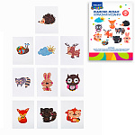 Мозаика алмазная на стикере " Mazari " 6,5*8см, состав набора: лоток, стилус, стразы, желеобразный клей, частичная выкладка, 10шт, пакет