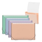 Папка на резинке " Erich Krause " А4 13 отделений Matt Pastel Bloom ассорти, пластик 0,55мм, текстура поверхности - песок