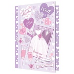 Открытка " Мир открыток " 1-46 Свадьба- С Днем свадьбы! Счастье на двоих, 379*290мм, блестки, рельеф, текст