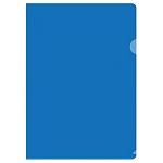 Папка-уголок " KWELT " А4 синяя, пластик 0,10мм, тисненая, прозрачная