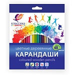 Карандаши цветные деревянные Классика 48цв " Луч " шестигранные, картонная упаковка, европодвес