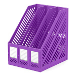 Лоток для бумаг вертикальный пластиковый 3 отделения " Erich Krause " Classic, Vivid, фиолетовый