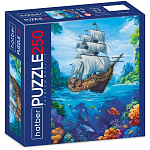 Пазлы " Hatber " 250элементов Premium Пиратский галеон 28*40см, картонная упаковка