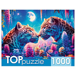 Пазлы " TOPpuzzle " 1000элементов Влюбленные леопарды 67*47см, картонная упаковка 19,1*15,4*6,8см