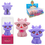 Точилка " KWELT " пластиковая с покрытием soft-touch Deer 1 отверстие, цвет ассорти, индивидуальная пластиковая упаковка, европодвес, дисплей