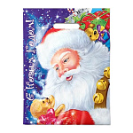 Пакет Новогодний ПЭ " Интерпак " с вырубной ручкой ПВД, 30*40см 30мкм Долгожданный подарок