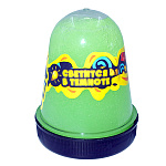 Слайм " Прихлоп " Люминофор, зеленый, капсула, 130гр, светится в темноте