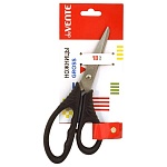 Ножницы " deVente " Gross 18см металлические, усиленные пластиковые ручки, черные, картонная упаковка, европодвес