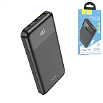Аккумулятор внешний " Hoco " J102 Cool, 10000mAh, USB, Type-C (in/out), microUSB, 3,0A, QC3.0, PD20W, LED дисплей, черный, пластик