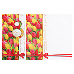 Открытка " Мир открыток " 2-01 Евро 8 Марта- Тюльпаны, 105*210мм, фольга, рельеф