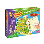 Игра настольная " Русский стиль " Пиши-стирай. Посчитай-ка!, состав: игровое поле, 4 ламинированные карточки, маркер на водной основе, 4 фишки, кубик, правила игры, картонная упаковка 31,5*22,5*2,5см