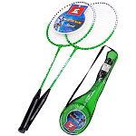 Набор для бадминтона " Рыжий кот " 2 ракетки металлические, сетка 61*21*2,7см, в чехле