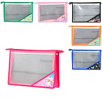 Папка " Basir " А4 (330*230*80мм) на молнии, цветная, рисунок-ассорти (без возможности выбора дизайна)