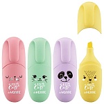 Набор текстовыделителей МИНИ 4цв, пастель, 1-5мм, 100% Cute " deVente " картонная упаковка, европодвес