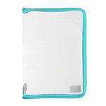 Папка " Пчелка " А4-10 (325*230*25мм) молния вокруг мятная, дополнительный карман из сетки, прозрачный пластик