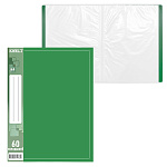 Папка 60файлов " KWELT " А4 Standart зеленая, пластик 0,7мм, бумажная вставка во внешний кармашек, индивидуальный штрихкод