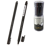 Ручка гелевая " Bruno Visconti " Super Slim.Black, синяя 0,28мм, толщина письма 0,2мм, пластиковый корпус, покрытие soft-touch, цвет корпуса - черный, колпачок с клипом, сменный стержень, пластиковый тубус