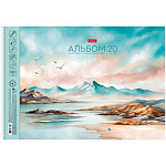 Альбом БОЛЬШОЙ ФОРМАТ А3 425*295мм 20л жесткая подложка спираль " Hatber " Дыхание природы, обложка- мелованный картон, блок-офсет 220г/м2