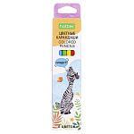 Карандаши цветные деревянные ECO Zoo 06цв " Hatber " шестигранные, картонная упаковка, европодвес