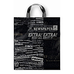 Пакет ПЭ " Интерпак " с петлевой ручкой ПВД, 31*35см 90мкм Журналистика