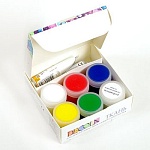 Набор красок по ткани " Decola "  5*20мл Акрил, контуры в тубах 2*18мл, разбавитель