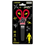 Ножницы детские " deVente " SuperHero. Assassin 13,5см, металлические, пластиковые ручки, защитный футляр с каучуковым декоративным элементом, черные с красным, картонный блистер, европодвес