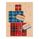 Бирка для букетов и подарков " Открытая планета " 065 Успехов, счастья! 79*61мм, крафт