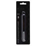 Нож канцелярский " deVente " Total Black 9мм, 12,6см, черный, пластиковый корпус, автоматическая блокировка лезвия, блистер, европодвес