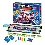 Игра настольная " Русский стиль " Крутые гонщики, от 9 лет, состав игры: игровое поле, кубик, фишки 4шт, карточки 100шт, жетоны 40шт, деньги 40 купюр, правила