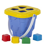 Песочный набор " Совтехстром " Башня, 6 предметов, в наборе: ведро «Башня», крышка с отверстиями, 4 логические фигуры, в сетке