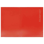 Обложка для паспорта " Имидж " Passport красная, натуральная кожа, тиснение конгрев