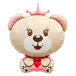 Шар фольгированный фигурный 31"/36см Медведица принцесса