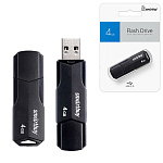 Флеш-диск " SmartBuy " 4GB Clue черный USB 2.0, пластик