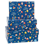 Набор коробок " Миленд " 3в1 С днем рождения 19*12*7,5см; 17*11*6см; 15*10*5см