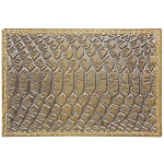 Обложка для проездного " Имидж " Питон, оливковая, натуральная кожа, сплошное тиснение