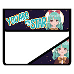 Папка " Пчелка " МАЛЫЙ ФОРМАТ А5-36 (230*190*50мм) на липучке 2отделения Лунная девочка, клапан, с уголком, пластик