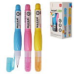 Корректирующая ручка " Mazari " Mini 4мл, на спиртовой основе, с металлическим наконечником, морозоустойчивая, 4 цвета корпуса в ассортименте, картонная упаковка