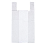 Пакет-майка Белый 28+13*58см ПНД 12мкм