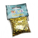 Блестки декоративные " Decola " 4мм 20г звезды, золото майя радужное, пакет, европодвес