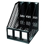 Лоток для бумаг вертикальный пластиковый 3 отделения " Erich Krause " Classic, черный