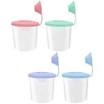 Стакан-непроливайка " Пчелка " Нежный Микс одинарный с крышкой, ассорти (без возможности выбора цвета)