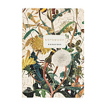 Тетрадь экокожа А5 60л " Bruno Visconti " Flora. Summer greens, клетка, сшивка, тонированный блок 80г/м2, вторая обложка с титульным листом, скругленные углы