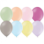 Шар латексный пастель 12"/30см Экстра macaron, ассорти из 8 цветов